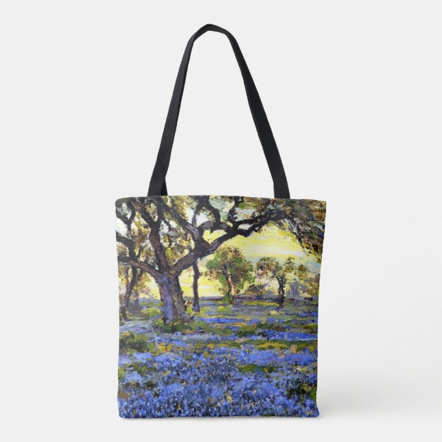 Onderdonk - Old Live Oak Tree and Bluebonnets Tote Bag (Back)