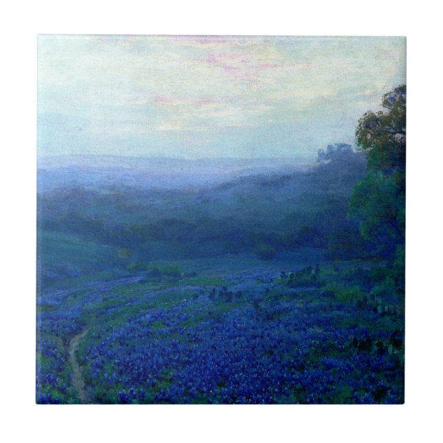Onderdonk - Path through a Field of Bluebonnets Tile (Front)