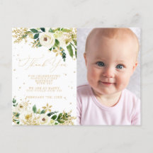 Onderland First Birthday Photo Thank You