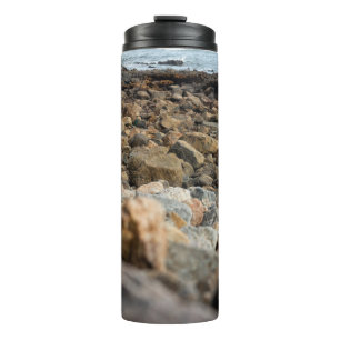 Ondina Shoreline: Rugged Coastal Stone Landscape Thermal Tumbler