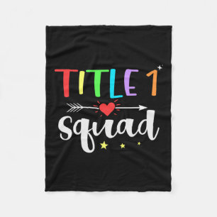 One 1 Teacher Squad Cute Back To School Fleece Blanket