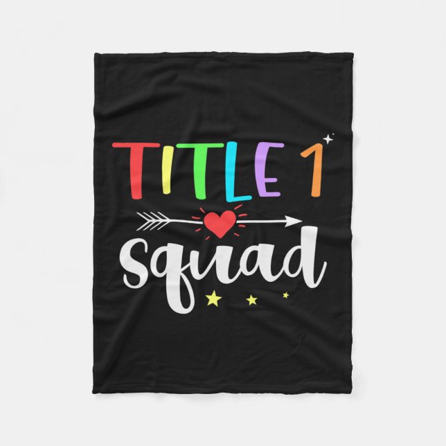 One 1 Teacher Squad Cute Back To School  Fleece Blanket (Front)