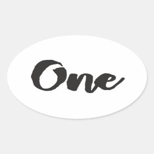 One 1st Birthday Art First Birthday My 1 year Old Oval Sticker