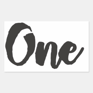 One 1st Birthday Art First Birthday My 1 year Old Rectangular Sticker