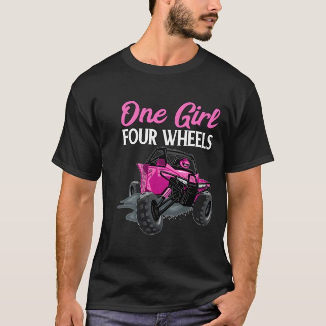 One 4 Wheels Atv Utv Side By Side T-Shirt (Front)