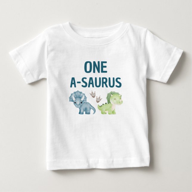 One-A-Saurus Baby T-Shirt (Front)