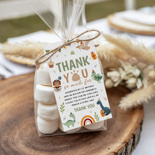 ONE-a-saurus Dino Birthday Favour Thank You Tag