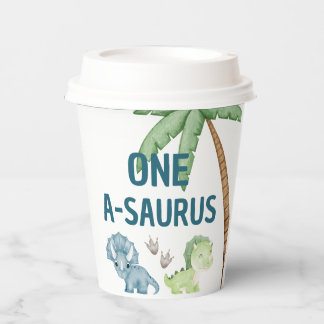 One A-Saurus First 1st Birthday paper cup