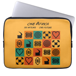 One Africa – Adinkra – Ghana - Laptop Sleeve