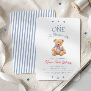 One All American Boy 1st Birthday Invitation