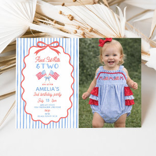 One All American Girl 2nd Birthday Invitation