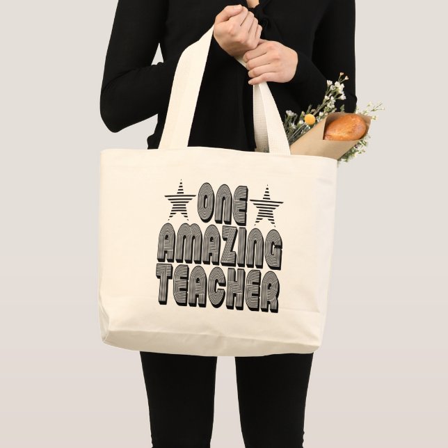 ONE AMAZING TEACHER. LARGE TOTE BAG (Front (Product))