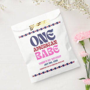 One American Babe 4th of July 1st Birthday Favour Bags