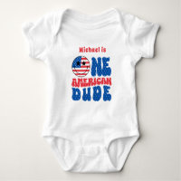 One American Dude 4th Of July First Birthday