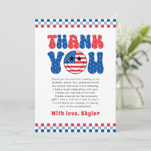 One American Dude 4th Of July First Birthday Thank You Card