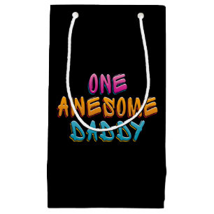 One Awesome Daddy Graffiti Typography   Gift Bag