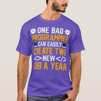 One bad Programmer can easily create two new Jobs  T-Shirt