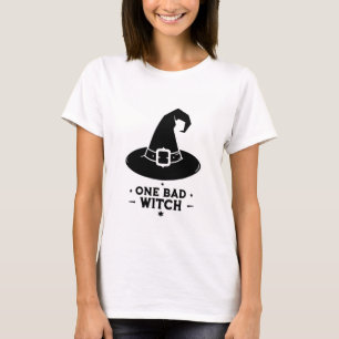 One Bad Witch Halloween T-Shirt