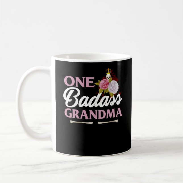 One Badass Grandma Funny Grandma Gift Coffee Mug (Left)