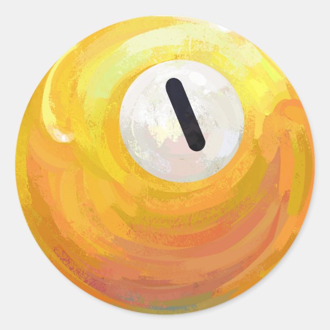 One Ball Classic Round Sticker (Front)