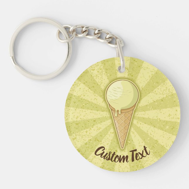 One Ball Ice Cream Cone Keychain (Front)