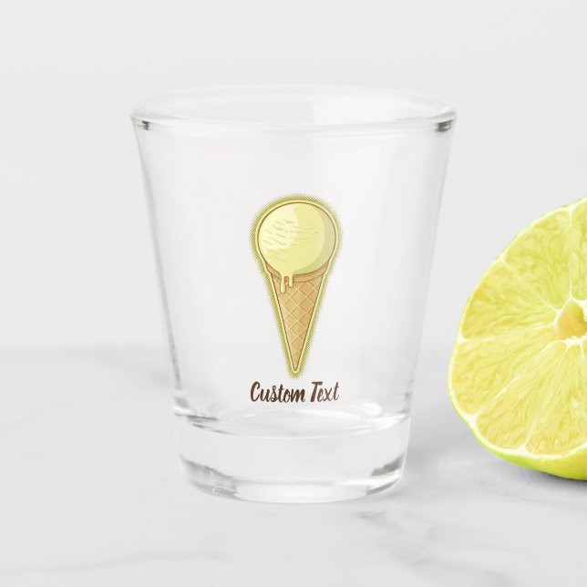 One Ball Ice Cream Cone Shot Glass (Front)