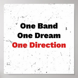 One Band One Dream One Direction Poster