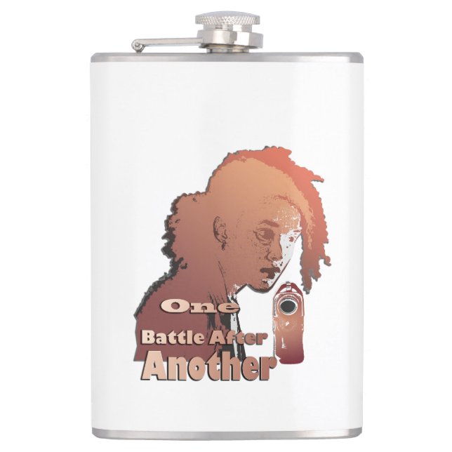One Battle After Another – Cinematic Movie-Inspire Hip Flask (Front)