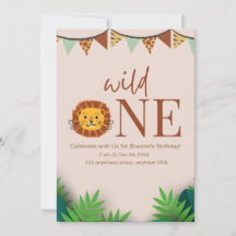 one bday personalised safari  jungle birthday 