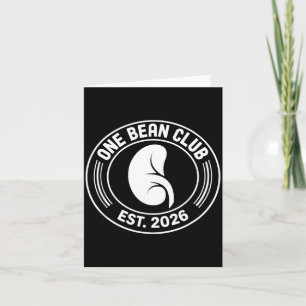 One Bean Club 2026 Kidney Donor Transplant Card