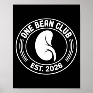 One Bean Club 2026 Kidney Donor Transplant Poster