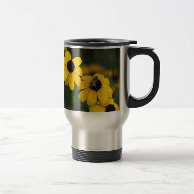 One bee over the flover's nest travel mug (Right)