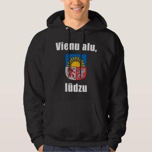 One Beer Please In Latvian Funny Latvia Souvenir Hoodie