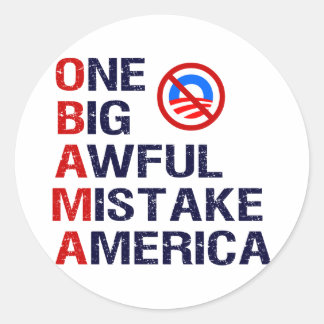 One Big Awful Mistake, America Classic Round Sticker