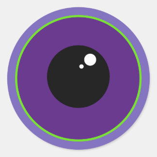 One Big Eye Purple Classic Round Sticker