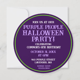One Big Eye Purple Party Invitation