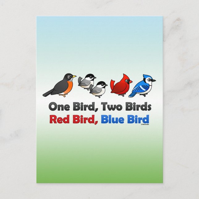 One Bird, Two Birds... Postcard (Front)