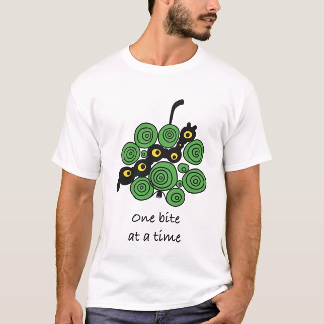 One Bite at a Time Worm T-Shirt (Front)