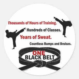 ONE Black Belt 1 KARATE T-SHIRTS & APPAREL Classic Round Sticker