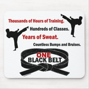 ONE Black Belt 1 KARATE T-SHIRTS & APPAREL Mouse Mat
