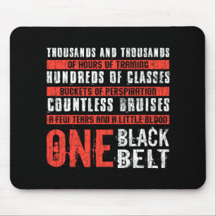 One Black Belt Funny Martial Arts Karate Taekwondo Mouse Mat