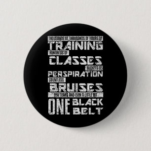 One Black Belt Martial Arts Jiu Jitsu Karate 6 Cm Round Badge