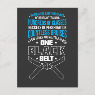 One Black Belt Martial Arts Training Fighter Postcard