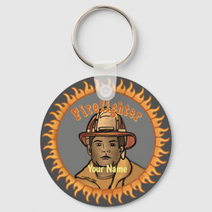 One Black Firefighter keychains