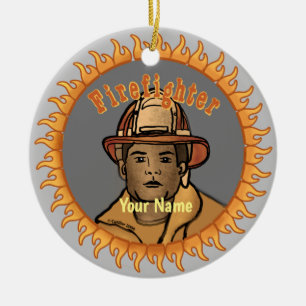 One Black Firefighter ornament