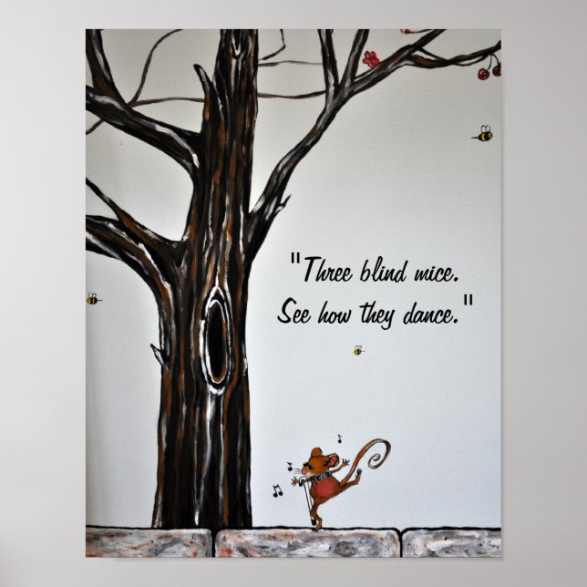 One Blind Mouse Dancing Priint Poster (Front)