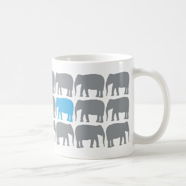 One Blue Elephant in the Herd  Mug (Right)