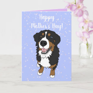 One Blue Eyed Bernese Mountain Dog Mother’s Day  Card