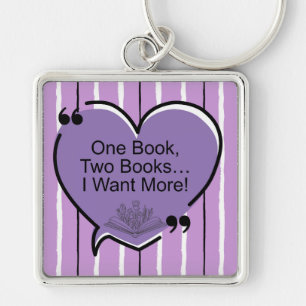 One Book, Two Books... I Want More! Key Ring