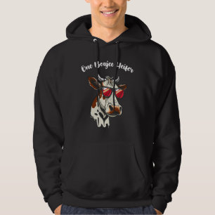 One Boujee Heifer Funny Cow Vintage Retro Hoodie